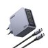 Nexode Pro 160W GaN Charger with USB-C Cable Universal Negro, Gris Corriente alterna Carga rápida Interior