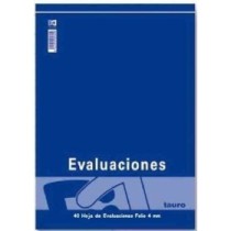 Bloc Exámen TAURO Folio 40 Hojas Cuadrícula 4 mm.