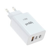 Cargador triple USB-A + 2 x tipo C GaN 65W