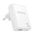 Cargador De Pared GaN Ultra Delgado 30W, 1xUSB-C PD3.0 QC4.0, 1xUSB-A QC3.0, Blanco