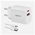 APPUSBWALL20W cargador de dispositivo móvil Universal Blanco Corriente alterna Carga rápida Interior