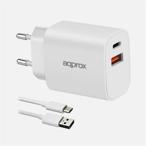 APPUSBWALL20W cargador de dispositivo móvil Universal Blanco Corriente alterna Carga rápida Interior