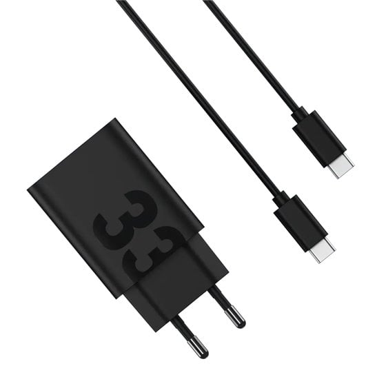 TurboPower 33W Auriculares, Auriculares, Teléfono móvil, Smartphone Negro Corriente alterna Carga rápida Interior