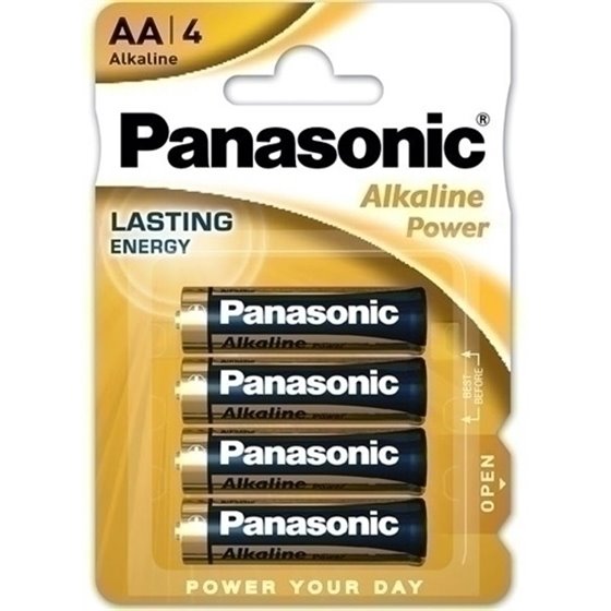 PILAS PANASONIC ALKALINE AA LR06 B/4