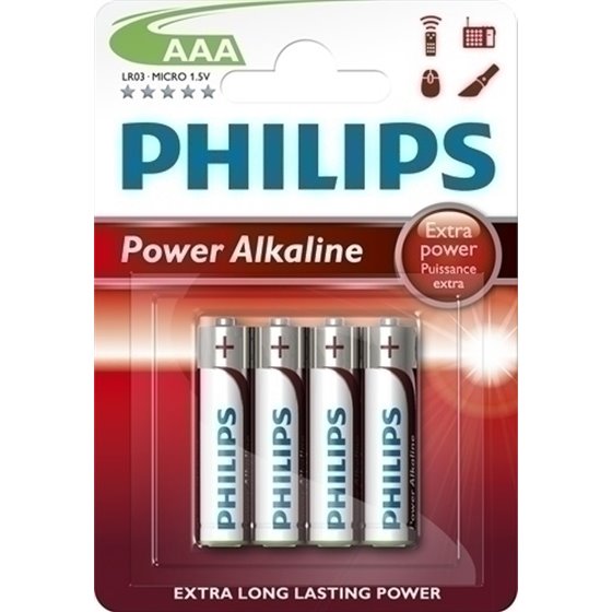 PILAS PHILIPS LR03 SUPER ALCALINA B/4 - Pack de 12 unidades