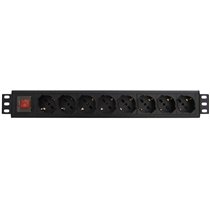 WPN-PDU-G01-08 unidad de distribución de energía (PDU) 8 salidas AC 1.5U Negro