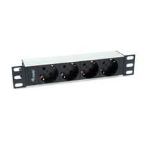 333311 unidad de distribución de energía (PDU) 4 salidas AC 1U Negro, Plata