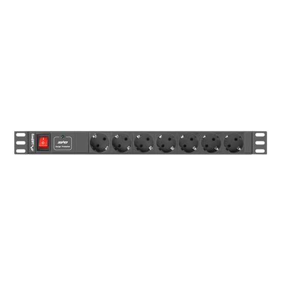PDU-07F-0200-IEC-BK unidad de distribución de energía (PDU) 7 salidas AC 1U Negro