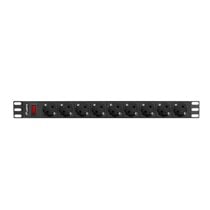 PDU-09F-0300-BK unidad de distribución de energía (PDU) 9 salidas AC 1U Negro, Gris