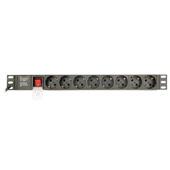 EG-PDU-014 unidad de distribución de energía (PDU) 8 salidas AC 1U Negro