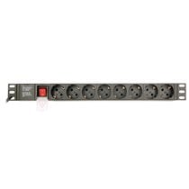 EG-PDU-014 unidad de distribución de energía (PDU) 8 salidas AC 1U Negro