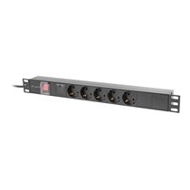 PDU-05F-0200-BK unidad de distribución de energía (PDU) 5 salidas AC 1U Negro