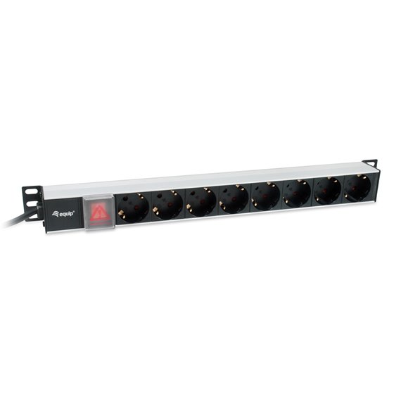 333308 unidad de distribución de energía (PDU) 8 salidas AC 1U Negro, Plata