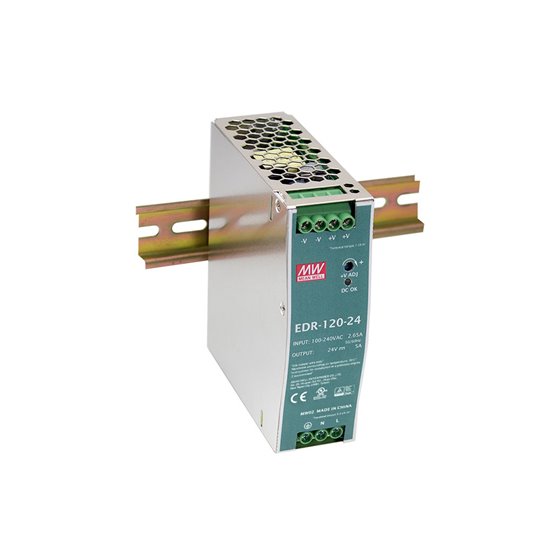 POW-4841 unidad de fuente de alimentación 120 W Color menta, Plata