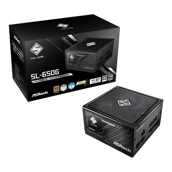SL-650G Steel Legend unidad de fuente de alimentación 650 W 20+4 pin ATX ATX Negro