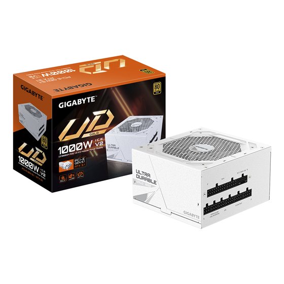 UD1000GM PG5 V2 ICE Fuente de Alimentación – PCIe Gen 5.1, 80 PLUS Gold, Diseño completamente modular, Ventilador de 120 mm, Com