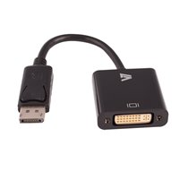 Adattatore video nero da DisplayPort maschio a DVI-I femmina