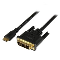 Cable de 2m Mini HDMI a DVI - Cable DVI-D a HDMI (1920x1200p) - Mini HDMI Macho de 19 Pines a DVI-D Macho - Cable Adaptador para