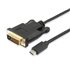 Cable USB-C a DVI-D Dual Link, M/M, 1,8 m