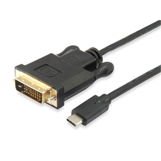 Cable USB-C a DVI-D Dual Link, M/M, 1,8 m