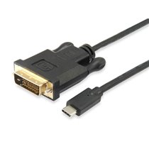 Cable USB-C a DVI-D Dual Link, M/M, 1,8 m