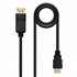 Cable conversor DISPLAYPORT a HDMI, DP/M - HDMI/M, Negro, 2.0 M