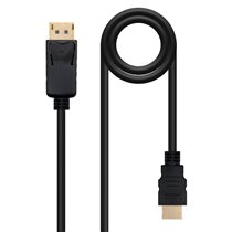Cable conversor DISPLAYPORT a HDMI, DP/M - HDMI/M, Negro, 2.0 M