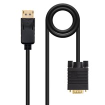 Cable conversor DISPLAYPORT a VGA, DP/M - VGA/M, Negro, 5.0 M