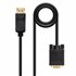 Cable conversor DISPLAYPORT a VGA, DP/M - VGA/M, Negro, 2.0 M