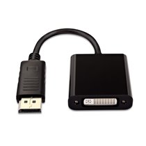 Adattatore video nero da DisplayPort maschio a DVI-I femmina attiva
