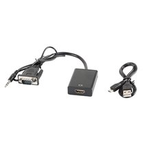 AD-0021-BK adaptador de cable de vídeo 0,2 m HDMI tipo A (Estándar) VGA (D-Sub) Negro