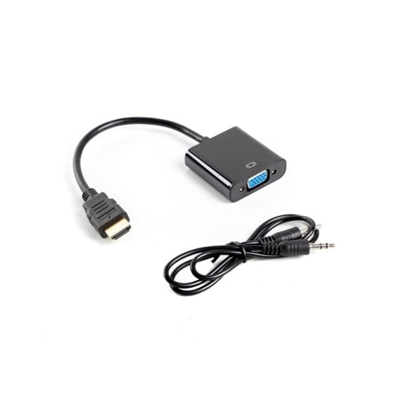 AD-0017-BK adaptador de cable de vídeo 0,2 m VGA (D-Sub) HDMI tipo A (Estándar) Negro