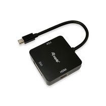 133439 adaptador de cable de vídeo 0,15 m Mini DisplayPort DVI-D + VGA (D-Sub) + HDMI Negro