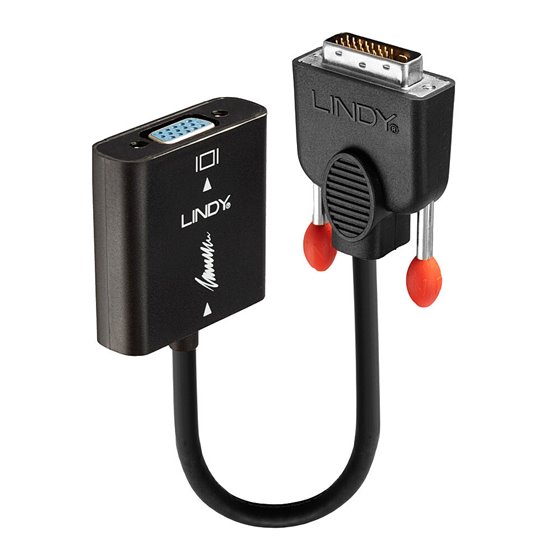 38189 adaptador de cable de vídeo 0,1 m DVI-D VGA (D-Sub) Negro