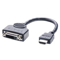 41227 adaptador de cable de vídeo 0,2 m DVI-D HDMI Negro