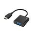 00200343 adaptador de cable de vídeo 0,15 m HDMI tipo A (Estándar) VGA (D-Sub) Negro