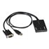 FO-445 adaptador de cable de vídeo VGA (D-Sub) HDMI Negro