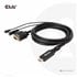 CAC-1712 adaptador de cable de vídeo 2 m VGA (D-Sub) + 3,5mm HDMI + Micro-USB Negro
