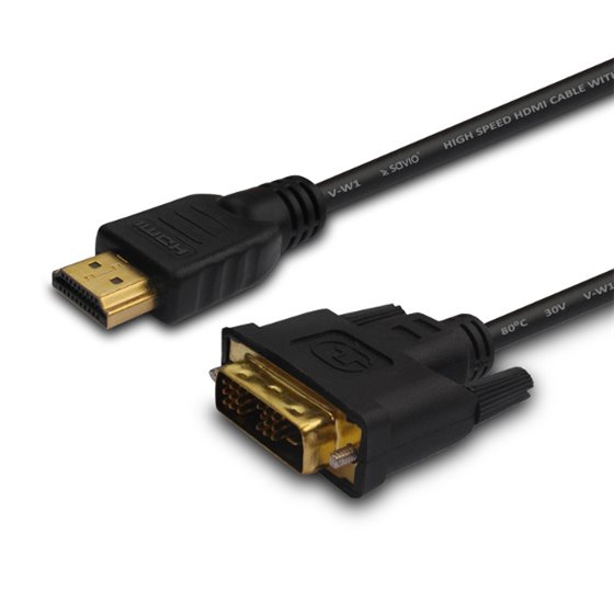 CL-10 adaptador de cable de vídeo 1,5 m DVI HDMI tipo A (Estándar) Negro