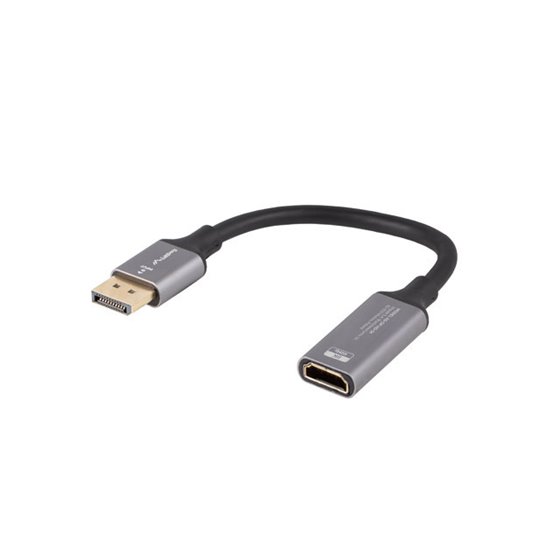 AD-DP-HD-04 adaptador de cable de vídeo 0,2 m DisplayPort HDMI Plata, Negro