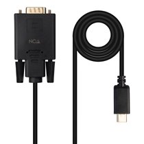 Cable Conversor USB-C/M a VGA/M, 1.8 m, Negro