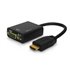 CL-23 adaptador de cable de vídeo 0,5 m VGA (D-Sub) HDMI tipo A (Estándar) Negro