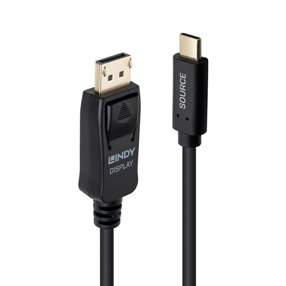 43502 adaptador de cable de vídeo 3 m USB Tipo C DisplayPort Negro