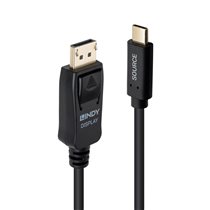 43502 adaptador de cable de vídeo 3 m USB Tipo C DisplayPort Negro