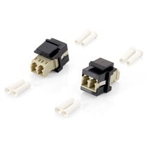 125570 adaptador de fibra óptica LC/LC 8 pieza(s) Beige, Negro