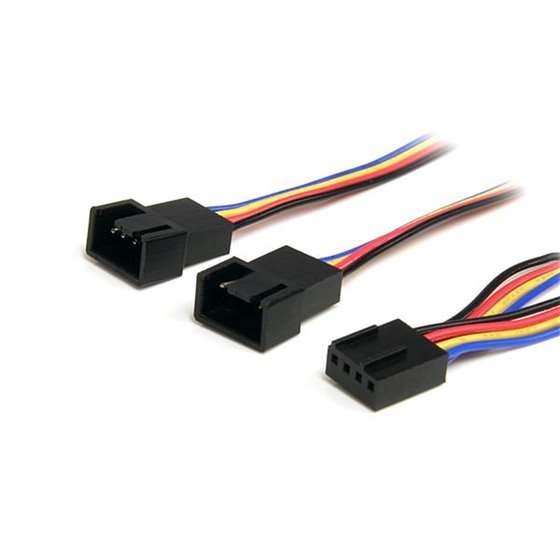 Cable Divisor 0,3m PWM 4 Pines Alimentación Ventilador Fan Placa Base Macho a Hembra