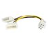 Cable de 15cm Adaptador de Alimentación de LP4 a PCI Express de 6 Pines para Tarjeta Gráfica
