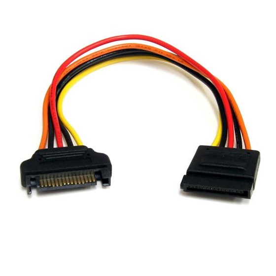 Cable de 20cm de Extensión de Alimentación Corriente SATA - 15 pines