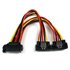 Cable 0,15m Adaptador Bifurcador Divisor Splitter Alimentación SATA Latching Cierre Pestillo - 2x Hembra