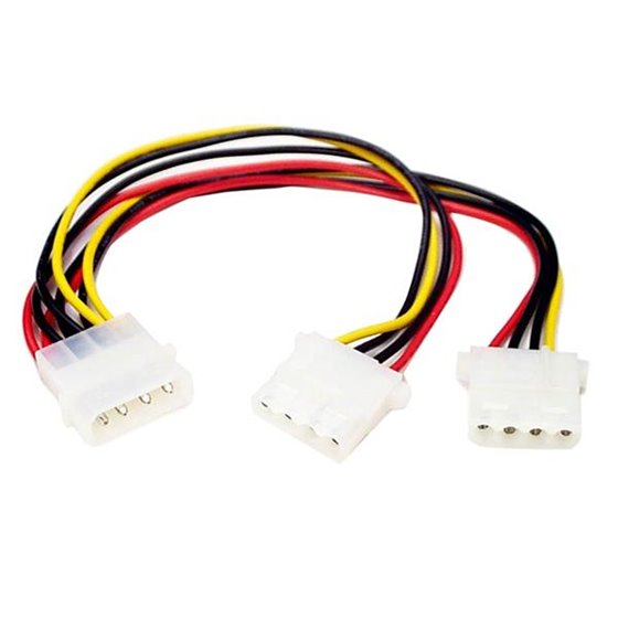 Adaptador Cable en Y Divisor Molex 4 Pines - 2x Hembra y 1x Macho LP4 - Splitter